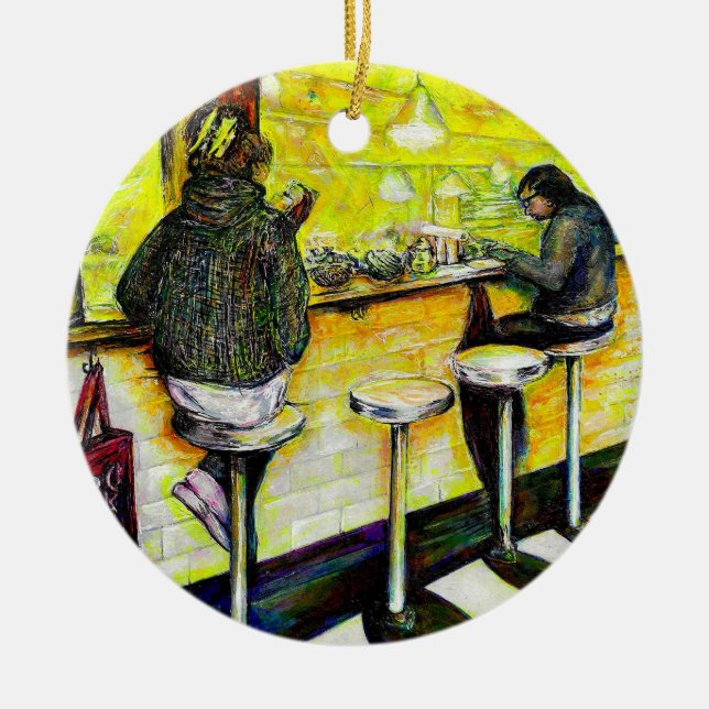 A Day Off from Crazy Ceramic Tree Decoration (Front)