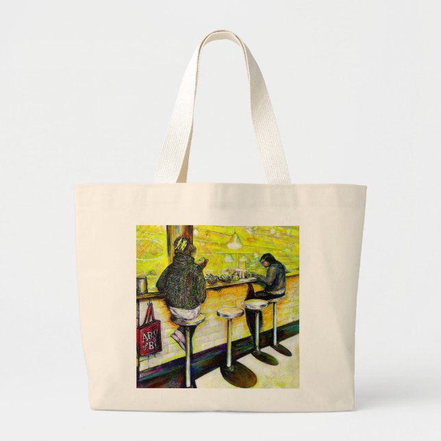 A Day Off from Crazy Large Tote Bag (Front)