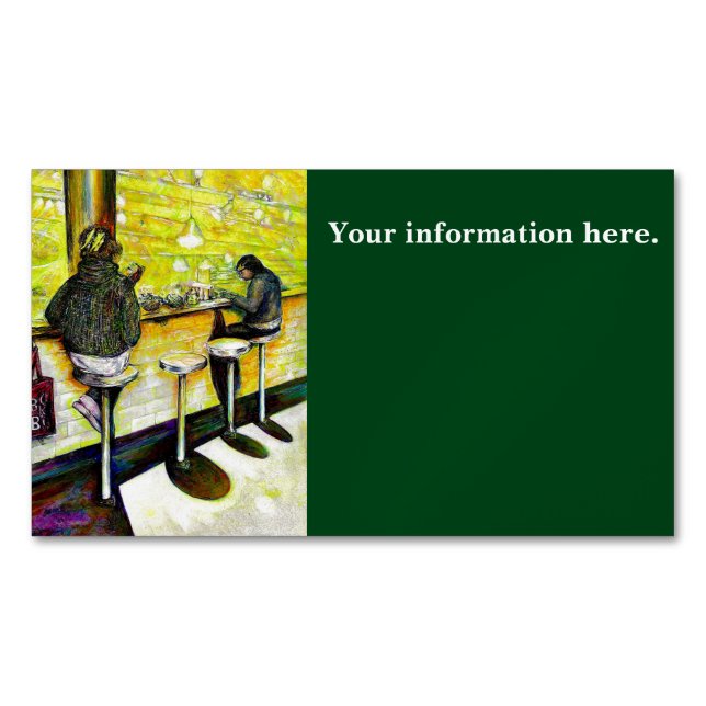 A Day Off from Crazy Magnetic Business Card (Front)