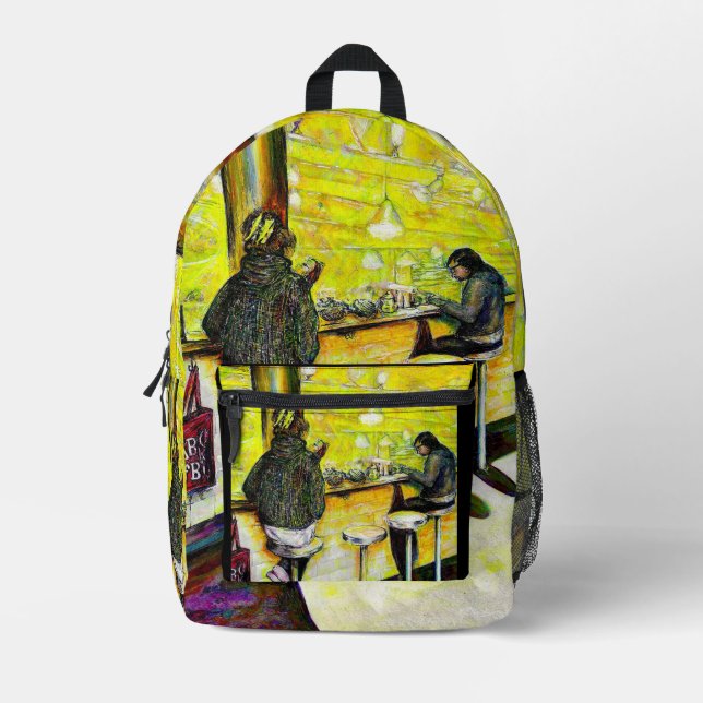 A Day Off from Crazy Printed Backpack (Front)