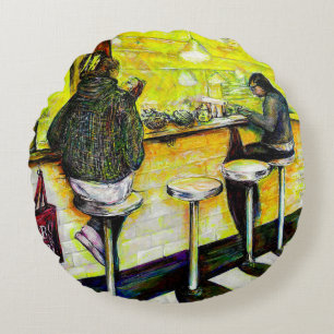 A Day Off from Crazy Round Cushion