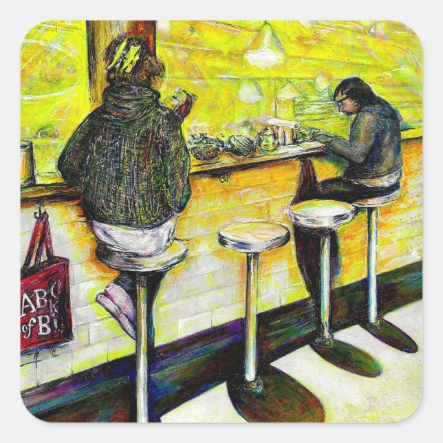 A Day Off from Crazy Square Sticker (Front)