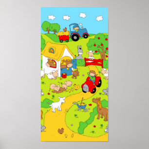 A Day on the Farm (panorama) Poster