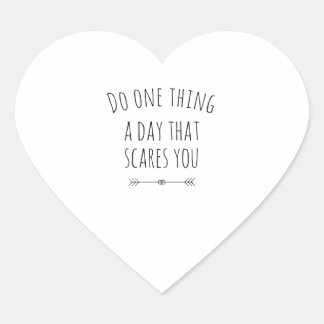A day that scares you black heart sticker