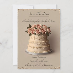 A Day to Remember Wedding Cake Wedding Invitation