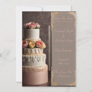 A Day to Remember Wedding Cake Wedding Invitation