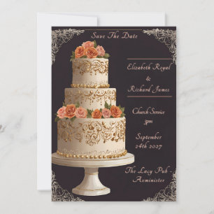 A Day to Remember Wedding Cake Wedding Invitation