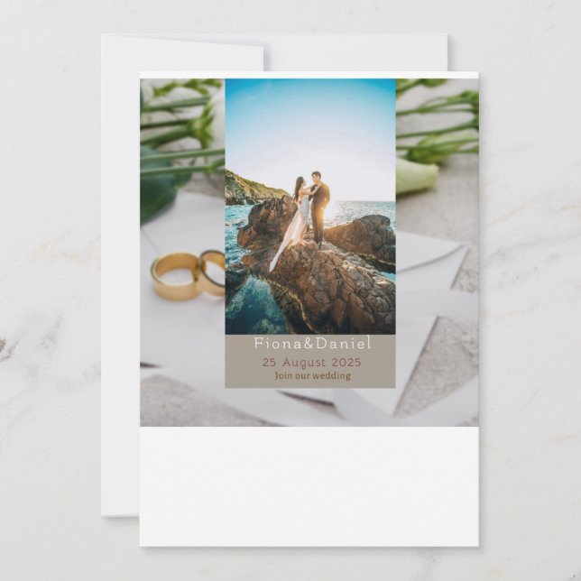 A Day to Remember – Wedding Invitation with Heart (Front)