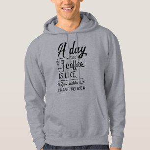 A day without coffee best style Men's Basic  Hoodie
