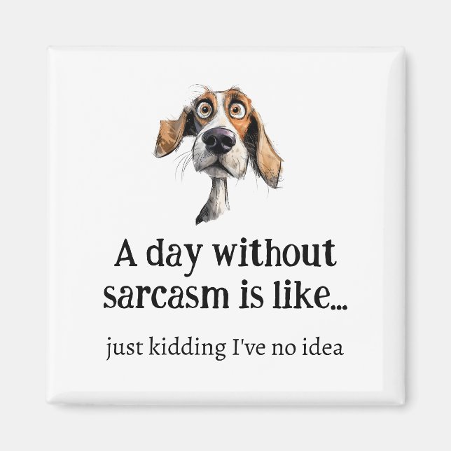 A day without Sarcasm... I've no Idea Fun Quote Magnet (Front)