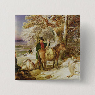 A Day's Sport, 1826 (oil on canvas) 15 Cm Square Badge
