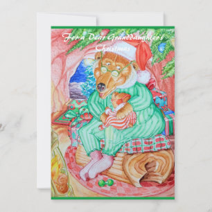 A Dear Granddaughter's Christmas Card. Holiday Card