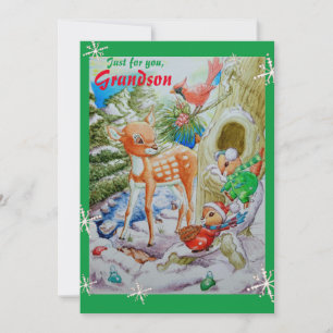 A Dear Grandsons Christmas Card