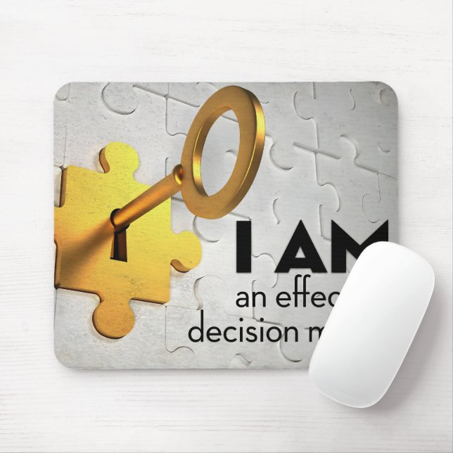 "A decision maker" Motivation Affirmation Mouse Mat (With Mouse)