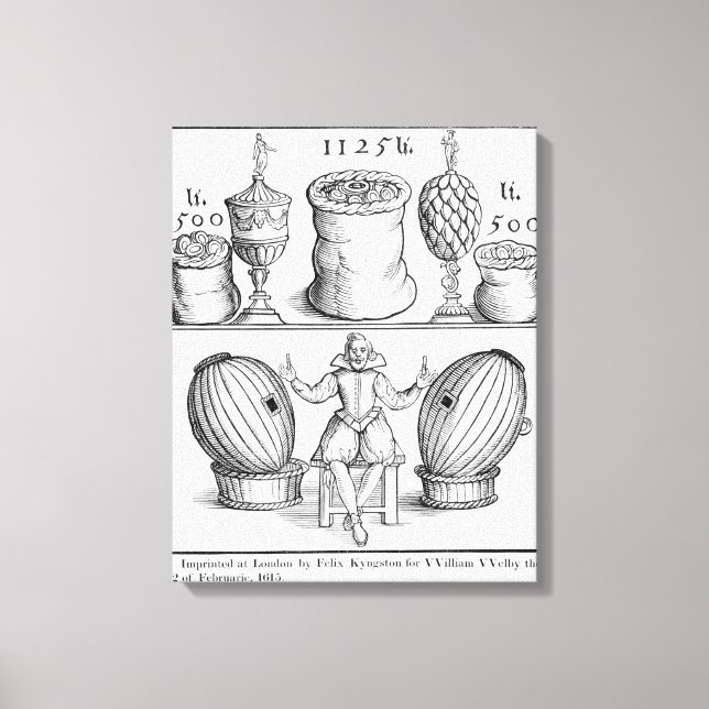 A Declaration Fixing the Date of the Next Drawing Canvas Print (Front)