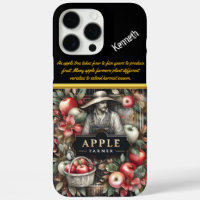 A Dedicated Apple Farmer Tending to Autumn Harvest