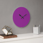 A deep purple background accented by a bright whit large clock<br><div class="desc">Enhance your living space with a touch of modern elegance with this stunning deep purple background accented by a bright white border. The perfect accessory to add a pop of style to any room in your home.</div>