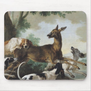 A Deer Chased by Dogs, 1725 Mouse Mat