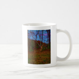 A Deer: Gold Red Green and Blue Coffee Mug