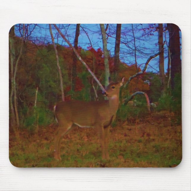 A Deer: Gold Red Green and Blue Mouse Mat (Front)