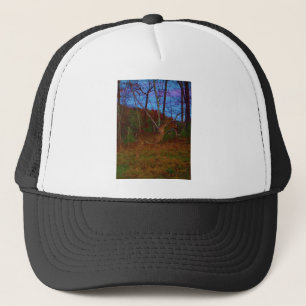 A Deer: Gold Red Green and Blue Trucker Hat