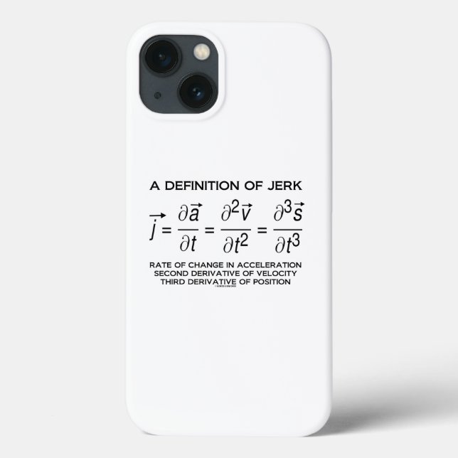 A Definition Of Jerk Physics Equation Humour Case-Mate iPhone Case (Back)