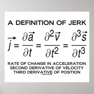 A Definition Of Jerk (Physics Equation Humour) Poster