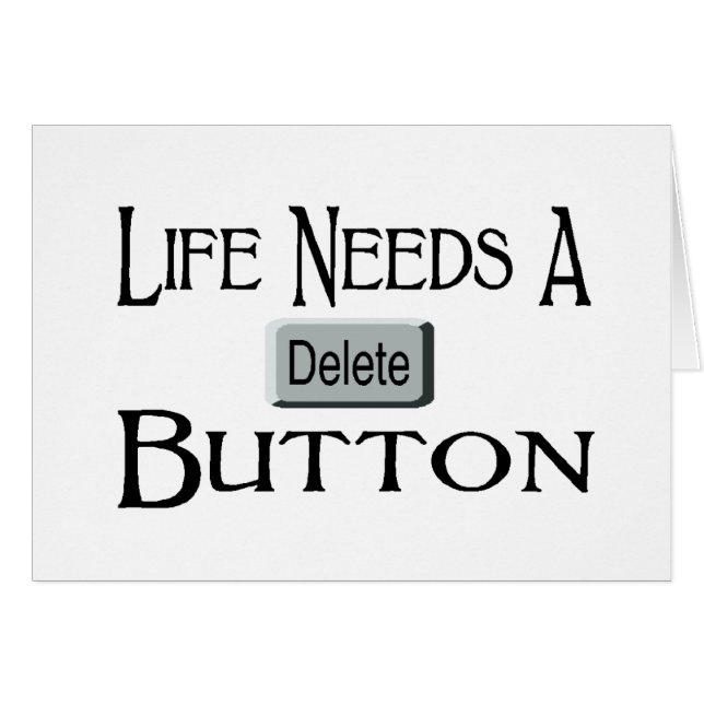 A Delete Button (Front Horizontal)