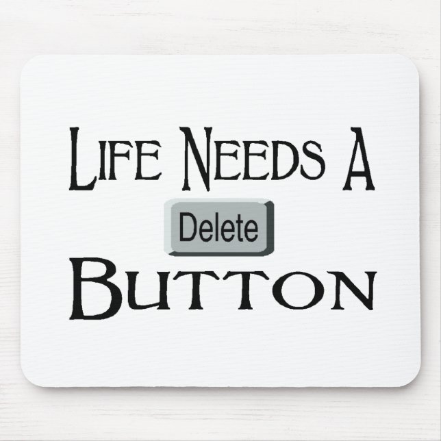 A Delete Button Mouse Mat (Front)