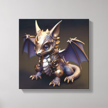 A Delicate Metal Baby Dragon