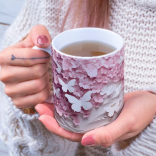 A Delicate Touch of Nature:3D Butterfly Coffee Mug