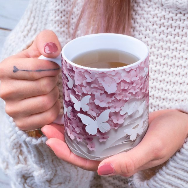A Delicate Touch of Nature:3D Butterfly Coffee Mug (Creator Uploaded)