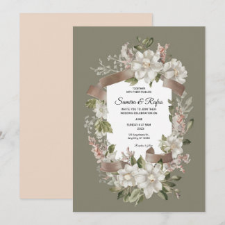 A delicate traditional Wedding invitation