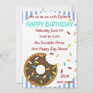 A Delicious Bite of Doughnut Invitation