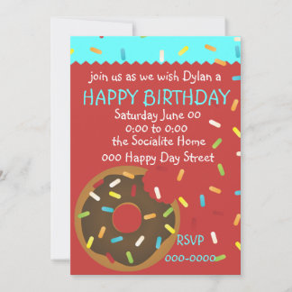 A Delicious Bite of Doughnut Invitation