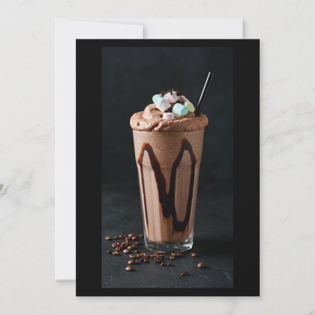 a delicious chocolate milkshake invitation (Front)