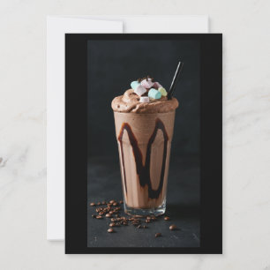 a delicious chocolate milkshake invitation