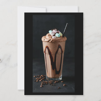 a delicious chocolate milkshake invitation