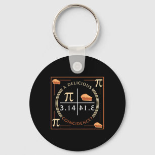A Delicious Coincidence Pi Day 3.14 Math  Key Ring