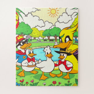 A delightful park scene children's jigsaw puzzle