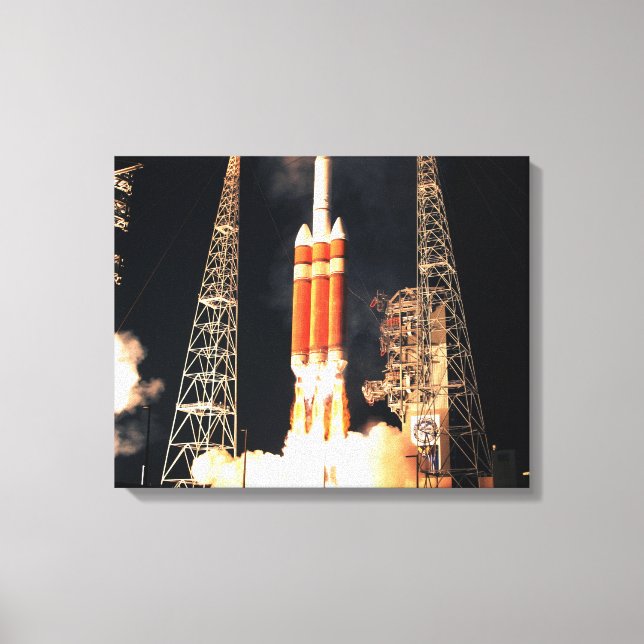 A Delta IV Heavy rocket lifts off Canvas Print (Front)