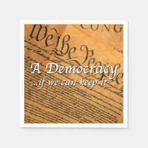 A Democracy If We Can Keep It Napkin
