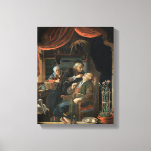 A Dentist Examining The Tooth of an Old Man (oil o Canvas Print