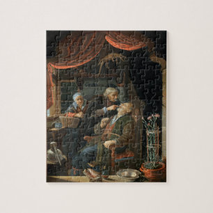 A Dentist Examining The Tooth of an Old Man (oil o Jigsaw Puzzle