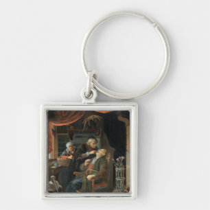 A Dentist Examining The Tooth of an Old Man (oil o Key Ring
