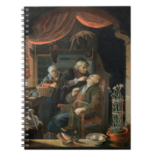 A Dentist Examining The Tooth of an Old Man (oil o Notebook