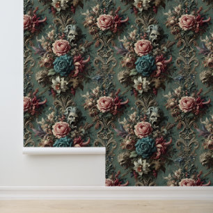 A Deranged Dirge – Gothic Floral Design Wallpaper