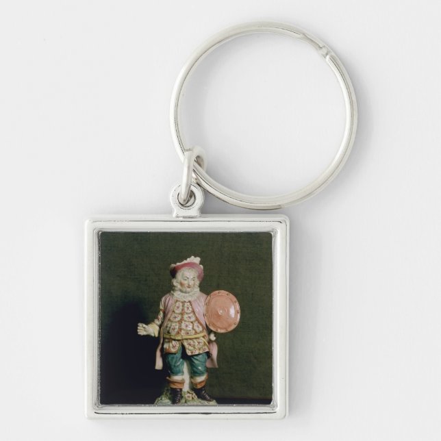 A Derby figure of Falstaff Key Ring (Front)