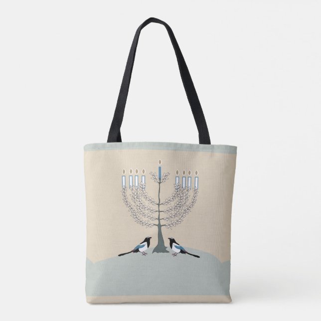 A desert Happy Hanukkah tote (Back)