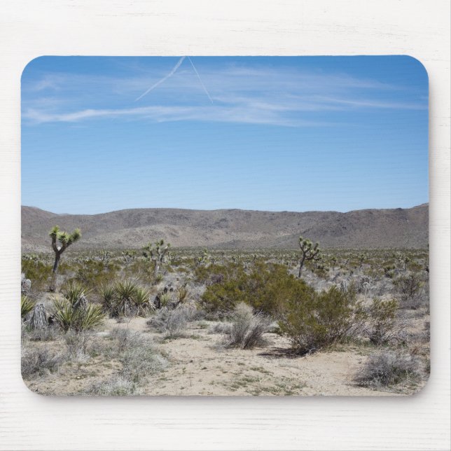 a desert landscape with some cactuses arround on mouse mat (Front)